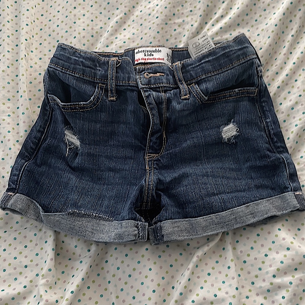 abercrombie high rise short tie short